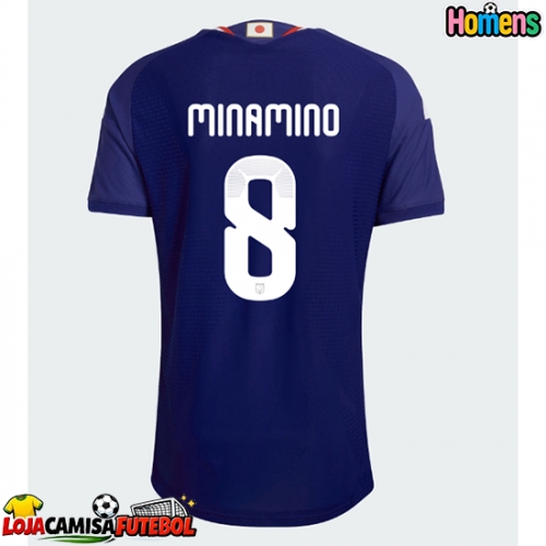 Camisa de Futebol Japão Takumi Minamino #8 Equipamento Principal Mundo 2026 Manga Curta